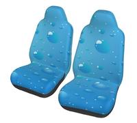 Coprisedili universali per auto Very Cool Water Droplets, set da 2 pezzi - Protezioni per sedili anteriori elasticizzate per auto, camion e SUV, vestibilità a secchiello, traspiranti