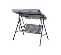 Copriseduta di ricambio per dondolo da giardino, copertura per mobili da giardino, per esterni (138 x 52 x 52 cm, grigio)