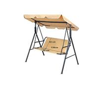 Copriseduta di ricambio per dondolo da giardino, copertura per mobili da giardino, per esterni (138 x 52 x 52 cm, beige)