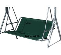Copriseduta di ricambio per dondolo da giardino, copertura per mobili da giardino, per esterni (148 x 50 x 50 cm, verde)