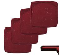 Copriseduta Divano da Giardino Impermeabile Esterno, 60x60/55x50CM Fodera per Cuscini del Divano Sostitutivi con Cerniera, Coprisedile per Divano Sedili e Mobili in Rattan(Burgundy,60x60x10cm(4pc))