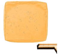 Copriseduta Divano da Giardino Impermeabile Esterno, 60x60/55x50CM Fodera per Cuscini del Divano Sostitutivi con Cerniera, Coprisedile per Divano Sedili e Mobili in Rattan(Yellow,60x55x10cm(1pc))