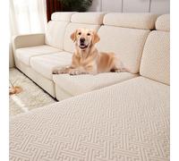 Copriseduta Divano Elasticità Fodera Coprisedia Cuscino Elasticizzato Copricuscino Divani Protezione del Cuscino Sedile del Divano,Beige,Regular L