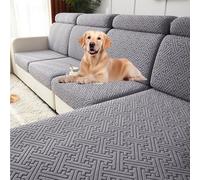 Copriseduta Divano Elasticità Fodera Coprisedia Cuscino Elasticizzato Copricuscino Divani Protezione del Cuscino Sedile del Divano,Dark Gray,Large L