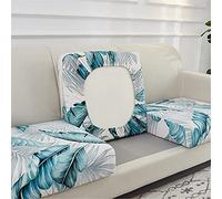 Copriseduta Divano Elasticizzato Copricuscino, Protezione del Cuscino Sedile del Divano, Jacquard Coprisedile per Divano Fodere per Cuscino (Fogliame,2 posti)