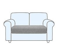 Copriseduta Divano, Fodera Per Cuscino Indipendente, Antiscivolo Copriseduta Divano Elasticizzato Copri Cuscini Divano 1/2/3/4,Protezione Del Cuscino Sedile Del Divano (Light Grey,Large-2-Seater)