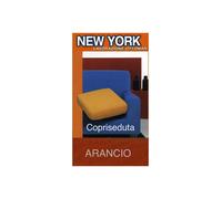 Copriseduta Divano New York Arancio - Tessuto Elasticizzato a Costine Antipillin