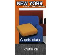 Copriseduta Divano New York Cenere - Tessuto Elasticizzato a Costine Antipilling