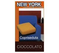 Copriseduta Divano New York Cioccolato - Tessuto Elasticizzato a Costine Antipil