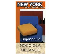 Copriseduta Divano New York Nocciola Melange - Tessuto Elasticizzato a Costine A