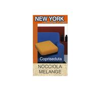 Copriseduta Divano New York Nocciola Melange - Tessuto Elasticizzato a Costine A