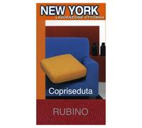 Copriseduta Divano New York Rubino - Tessuto Elasticizzato a Costine Antipilling