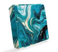 Copriseduta impermeabile per divano, motivo marmo, turchese, linea color foglia di tè, protezione per mobili da esterno, per patio, giardino, balcone, L