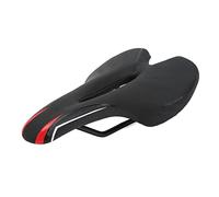 Coprisella Bici Mountain Bike in PU Elastico e Memory Foam, Imbottitura Traspirante Nera e Bianca - Comfort Ergonomico, Antiscivolo e Impermeabile, Universale per e City Bike (911-2 nero rosso)