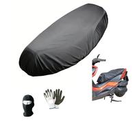 COPRISELLA IMPERMEABILE PER MOTO SCOOTER TELO PROTEGGI SELLA OJ TAGLIA XL COMPATIBILE CON KAWASAKI VN 1700 VOYAGER ABS CUSTOM COPERTURA ANTIPIOGGIA PER SELLE 145X105CM SADDLE COVER NERA