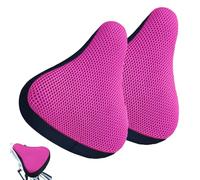 Coprisella Morbido per Bicicletta, 2 Pezzi per Mountain e Cyclette, Federe per Sedili con Attrezzatura per la Guida, Rosa Rossa