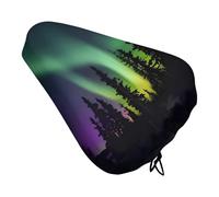 Coprisella per bici con stampa Dark Northern Lights, impermeabile, con coulisse, per pioggia, neve, polvere, per mountain bike, bici da strada