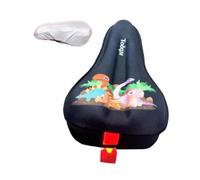 Coprisella per Bicicletta per Bambini, Cuscino per Sella da Bicicletta per Bambini con LED, Imbottitura Protettiva in Silicone Memory Foam, Black M