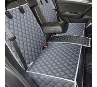 Coprisella per sedile posteriore per auto, impermeabile, con cintura di sicurezza, antigraffio, per cani, sedile posteriore per bambini, universale, per camion, SUV (Grigio, ISOFIX X-Large)