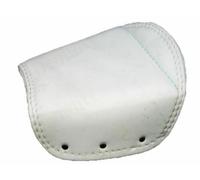 Coprisella posteriore in pelle bianca Lycett per Royal Enfield Ariel Triumph BSA