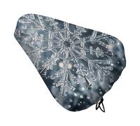 Coprisella trasparente con fiocco di neve, impermeabile, per cyclette, con coulisse, per pioggia, neve, polvere, città, mountain bike