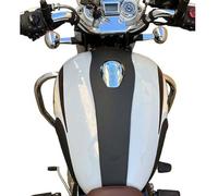Copriserbatoio nero in pelle compatibile con ROYAL ENFIELD CLASSIC 350