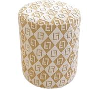 Coprisgabello Rotondo Elasticizzato Antiscivolo Jacquard Piccolo Sedile Copridivano Fondo Elastico Protettore Poggiapiedi Arredo Soggiorno(Style A#-Brown,35x35cm/14x14in)