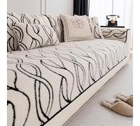 Coprisofà Antiscivolo, Coperture Divano Angolare a L Morbide e Divertenti, Resistenti per Divani da 2/3/4 Posti, Protettore per Mobili Impermeabile e Amico degli Animali Black 120x160cm/47.24x62.99in