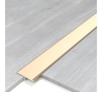 Coprisoglia Listello Di Transizione Autoadesivo, Profilo Di Transizione A T Alluminio Per Coprire Le Fughe Tra Pavimenti In Legno E Piastrelle(Gold,4cm)
