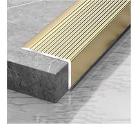 Coprisoglia Pavimento Profilo di transizione Strisce di taglio del bordo del passo per le scale interne/esterne, Antiscivolo e impermeabile Autoadesivo Scale Edge Protector(Gold A,L-47"/119cm)