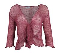 Coprispalle bolero da donna in maglia traforata, ampia vestibilità, lavorato a maglia Mauve Taglia unica