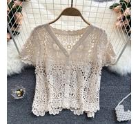 Coprispalle In Pizzo All'Uncinetto In Maglia Crop Top Retro