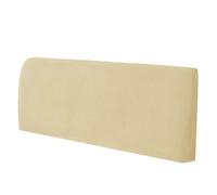 Coprispalliera Letto Matrimoniale/Singolo Elasticizzata Fodera Copri Testata Letto Grigia/Beige Copri Testata Letto una Piazza e Mezza Elastica Copertura per Testiera per Letto(Beige,120-140cm)