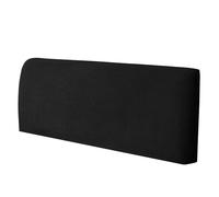 Coprispalliera Letto Matrimoniale/Singolo Elasticizzata Fodera Copri Testata Letto Grigia/Beige Copri Testata Letto una Piazza e Mezza Elastica Copertura per Testiera per Letto(Black,180-200cm)