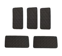 Coprispallina per Divano Singola, Protettore di Bracciolo Antimacchia in Tessuto Trapuntato Morbido, Coprispallina Lavabile per Divano, Poltrona e Sedia(Black,5pcs)