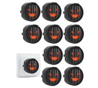 Coprispine,Copriprese elettriche | 10 coperture per prese Ghost Smile | Protezione protettiva per spine di sicurezza domestiche, protezioni per prese elettriche a prova di bambino per prese di corrent