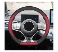 Copristerzo Auto Per BYD Per Dolphin Per Il Surf Per Seagull 2023-2025 Coprivolante Auto Pelle Antiscivolo Interni(D-Type Red)