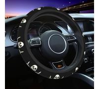Copristerzo Skull Skeleton Bone Middle Finger Fodera SUV 2 pezzi | Universale Coprivolante Auto Antiscivolo Volante Cover Camion Per Uomini E Donne