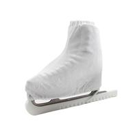Copristivali da pattinaggio artistico Copriscarpe su ghiaccio elastici in flanella di velluto 1 paio for rullo(White L)
