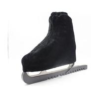 Copristivali da pattinaggio artistico Copriscarpe su ghiaccio elastici in flanella di velluto 1 paio for rullo(Black M)