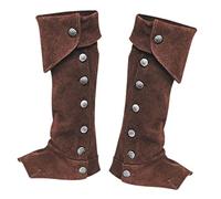 Copristivali da pirata Steampunk Rinascimento Cavaliere Guerriero Accessori Costume Marrone
