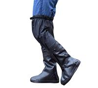 Copristivali impermeabili da uomo neri, Copriscarpe antiscivolo per esterni riutilizzabili, Copriscarpe impermeabili, Il copriscarpe al ginocchio per la pesca in campeggio in bicicletta ( Color : Blac