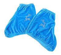 Copristivali per Pattinaggio in Velluto Elastico Blu, per Pattini | Protezione Morbida per Stivali, Facile da Indossare e Confortevole al Tatto, per Appassionati di Pattinaggio