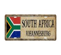 Copritasta, souvenir della capitale, decorazione per auto, in metallo, antiruggine, capitale del Sud Africa, Johannesburg, targa anteriore personalizzata per uomini/donne/ragazzo/ragazze, 15,5 x 30,5