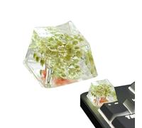 Copritasti con fiori, copritasti per tastiera in resina,Gypsophila Sa Profilo Keycap - Shine Through Translucent, tastiera da gioco, profilo Sa, tasto Esc con design a fiore eterno per