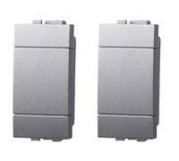 Copritasti Copriforo Falso Polo 1P 1 Modulo/Posto, Compatibile Con Bticino Living Light (2, Grigio)
