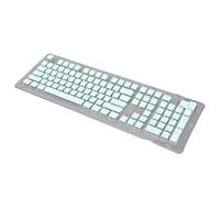 Copritasti in ABS 108 tasti, set di copritasti a doppio strato con trasmissione della luce a due colori, layout dei tasti a gradini per una digitazione confortevole, universale (Blu)