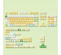 Copritasti in PBT, con sale marino e limone, keycap double shot, profilo MDA, 138-158 tasti, set di keycap personalizzati per switch Cherry Gateron MX e tastiera meccanica (MDA 158 tasti)