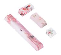 Copritasti PBT, 4 Pezzi Spazio/ESC/Invio/Numpad Inserisci Copritasti Personalizzati, Copritasti Sostitutivi Peachblossom Beauty Pattern, Copritasti PTB Personalizzati Fai da Te