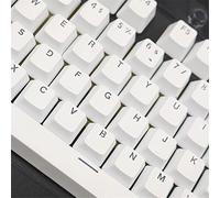 Copritasti spagnoli per tastiera meccanica compatibile con interruttori MX Supporto Double Shot Illuminazione a LED Keycaps Profilo OEM, totale 105 copritasti (bianco)